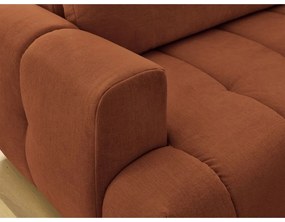 Colțar cărămiziu extensibil/cu spațiu de depozitare (cu colț pe partea dreaptă/în formă de ”L”) Fuji – Bobochic Paris