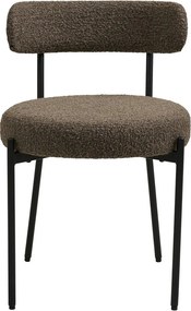 Scaun de dining maro tapițat Badalona – House Nordic