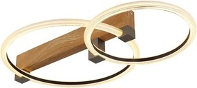 Plafoniera LED metal cu efect de lemn FLETCHER