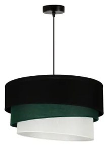 Lustră pe cablu Duolla TRIO 1xE27/15W/230V d. 45 cm negru/verde/alb