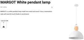 Lustra/Pendul metalic design modern minimalist MARGOT alb