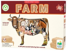 PUZZLE ANIMALE DE LA FERMA 200 PIESE - THE LEARNING JOURNEY (TLJ225714)