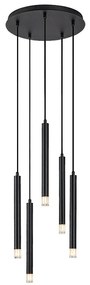 Lustra suspendata stil minimalist Ramira 5L negru