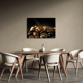 Tablou pe sticlă - Boabe de cafea (70x50 cm)