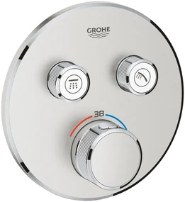 Grohe Grohtherm SmartControl baterie cadă-duș ascuns cu termostat SuperSteel 29119DC0