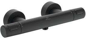 Baterie termostatata de dus T25, negru Negru mat