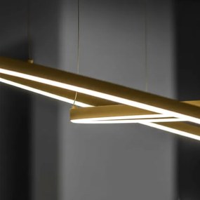 Ideal Lux - ORACLE SLIM Lustră LED suspendată pe cablu LED/37W/230V 4000K Ø 70 cm auriu