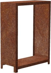 Magazie de lemne Stora pentru grădină 120 x 80 x 40 cm, corten CORGARDEN 1037