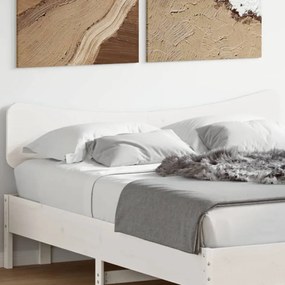 Tăblie de pat, alb, 140 cm, lemn masiv de pin