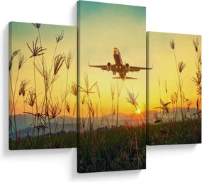 Tablou cu avionul ridicându-se spre zbor (90x60 cm)