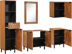 vidaXL Seturi de baie 5 pcs Maro Acacia Finisat Lemn de mango solid