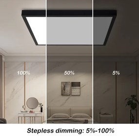 Brilagi-LED FRAME SMART - Lampă de baie dimmabilă LED/50W/230V IP44, negru, cu telecomandă