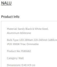 Aplica LED stil ambiental NALU diametru-40cm, 3000K NVL-9580682