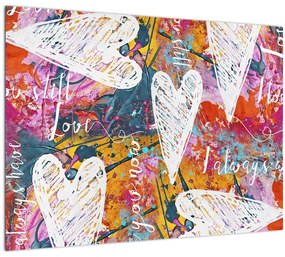 Tablou - Inima pe un fundal abstract (70x50 cm)