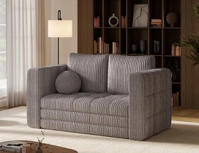 Canapea Kastol , light gri velour extensibil, 137x71x74 cm – Modullo 04