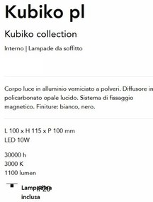 Spot LED aplicat Kubiko pl negru