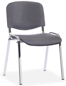 Scaun de conferinta Viva, picioare cromate, gri