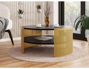 Măsuță de cafea Zentono Gold (auriu + Negru molet) . 1103774