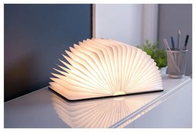 Veioză neagră LED cu abajur textil (înălțime 2,5 cm) Booklight – Gingko