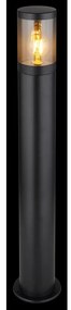 Stalp mediu pentru exterior design modern IP44 Xeloo negru, fumuriu