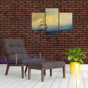 Tablou - Pictură barcă pe mare (90x60 cm)