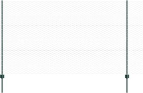 vidaXL Gard cu Stâlp Verde 1,4 x 10 m Oțel și PVC