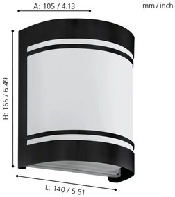 Aplică de exterior CERNO 1xE27/40W/230V IP44 Eglo 99565