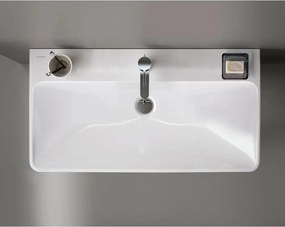 Lavoar pe mobilier Geberit Smyle Square 90 cm cu orificiu baterie