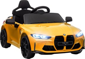 AIYAPLAY Mașinuță Electrică pentru Copii BMW M4, Galbenă | Aosom Romania