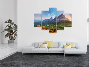 Tablou cu curcupeu deasupra stâncilor (150x105 cm)