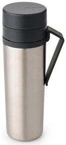 Sticla thermos Brabantia Make&Take 1008487, 500 ml, Pereti dubli, Fara BPA, Argintiu/gri închis