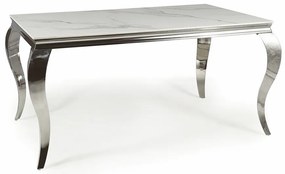 Masa de bucaterie Prince II 180 x 90 cm, marmura/argint