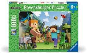 PUZZLE MINECRAFT 100 PIESE XXL - RAVENSBURGER (RVSPC04176)