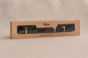 Set accesorii pentru baie Rio auriu periat 4 piese