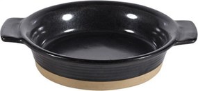 Bol Mic Heritage Negru cu manere, Deserturi (190ml) 12cm diametru (Creme Brulee)