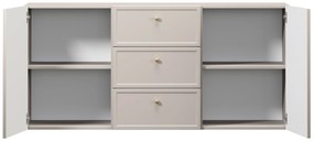 Comodă suspendată Lorini 150 cm cu sertare - cașmir / mânere aurii