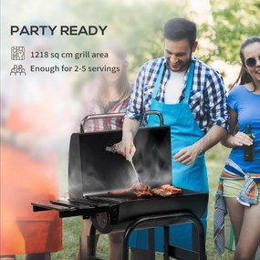 Outsunny Gratar Barbecue pe Carbune cu Rafturi