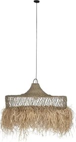 Lustră plafonieră din fibre naturale, 125×125×54 cm, „Palma"