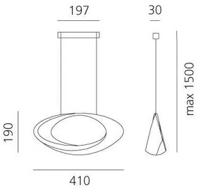 Lustră LED dimabilă pe cablu Artemide 1182010A CABILDO LED/44W/230V 3000K