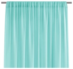 Perdea AmeliaHome Voile Pleat, 160 x 250 cm, turcoaz