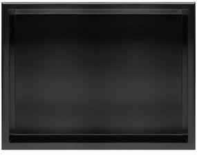 Raft incastrat pentru baie 30x45 negru mat