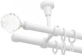 Galerie dubla tavan Kula crystal alb lucios 19mm/19mm (Alege marime: 160 cm)