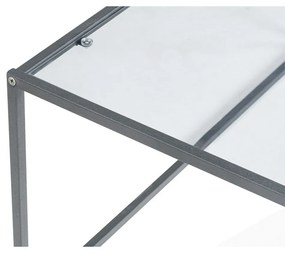 Măsuță de conferință Lizbon Black cu sticlăînchisă la culoare