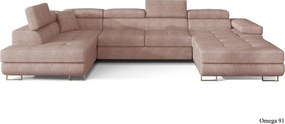 Colțar lemn masiv Formă U Extensibil Roger 345x202cm Personalizabil