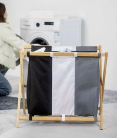 Cos de rufe din stofa tricolor CADORA