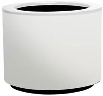 Ghiveci cilindric cu auto-irrigare STEEL PLUS, diferite variante - Hobby Flower Dimensiuni: Ø 35 x 35, Culoare: albume