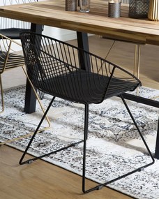 Set 2 buc. scaune pentru sufragerie Auron (negru). 1009924