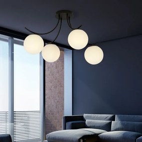 Lustră aplicată BOSTON 4xE14/10W/230V negru