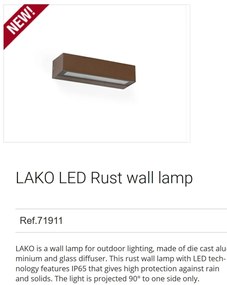 Aplica LED de exterior ambientala design modern IP65 LAKO maro