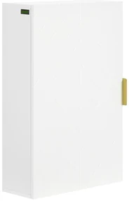 kleankin Dulap pentru Baie Suspendat cu Rafturi Ajustabile, 40x15x60 cm, Alb | Aosom Romania